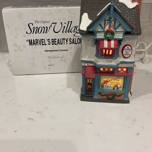 Department 56 The Original Snow Village “Marvel’s Beauty Salon”
